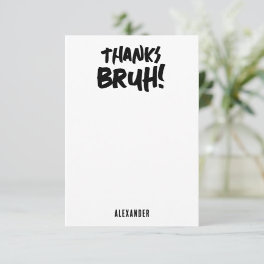 誕生日ブルボーイズ10代の若者10代のボーイサンキュー サンキューカード (スタンド正面)