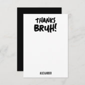 誕生日ブルボーイズ10代の若者10代のボーイサンキュー サンキューカード (正面/裏面)