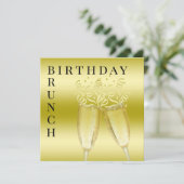 誕生日ブルンチシャンパーニュ&ストリーマー 招待状 (スタンド正面)