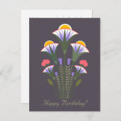 誕生日ブルーエジプトロータスオーナメントCC1020 ポストカード (正面/裏面)