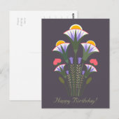 誕生日ブルーエジプトロータスオーナメントCC1020 ポストカード (正面/裏面)