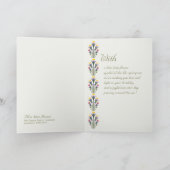 誕生日ブルーエジプトロータスオーナメントCC1021 カード (内部)