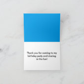 誕生日ブルーカップケーキサンキュー サンキューカード (内部)