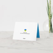 誕生日ブルーカップケーキサンキュー サンキューカード (裏面)