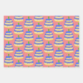 誕生日ブルーケーキ1 ラッピングペーパーシート (正面2)