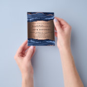 誕生日ブルーゲートバラ金ゴールド予算 チラシ (手)