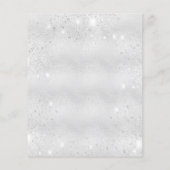 誕生日ブルーシルバー花模様予算の招待 チラシ (裏面)