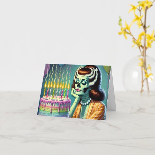 誕生日ブルース カード (黄色い花)