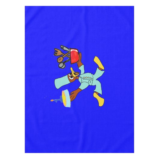 誕生日ブルーテーブルクロス テーブルクロス (正面)