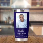 誕生日ブルーフォトマン神話の伝説 保温保冷タンブラー