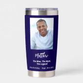 誕生日ブルーフォトマン神話の伝説 保温保冷タンブラー (背面)