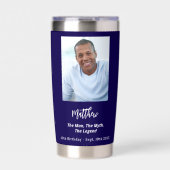 誕生日ブルーフォトマン神話の伝説 保温保冷タンブラー (正面)