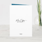 誕生日ブルーロウボートオンゴールデンレイク カード (裏面)