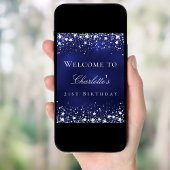 誕生日ブルー銀星ウェルカムパーティー ポスター