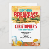 誕生日ブレックファスト招待状 招待状 (正面/裏面)