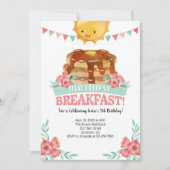 誕生日ブレックファーストガールズパンケーキ 招待状 (正面)