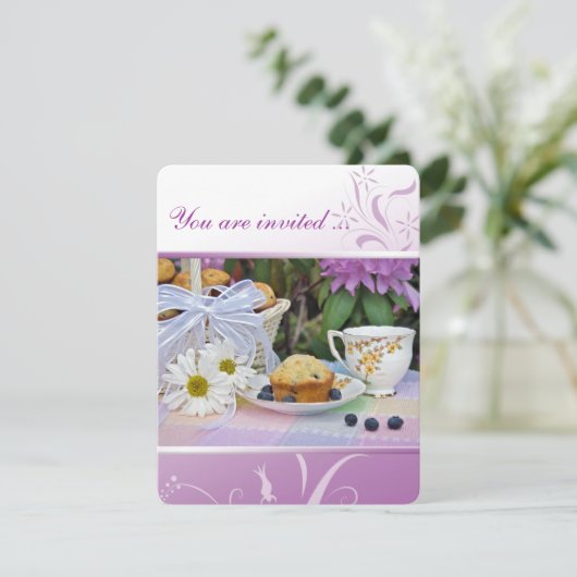 誕生日ブレックファーストブランチ招待状 招待状 (スタンド正面)