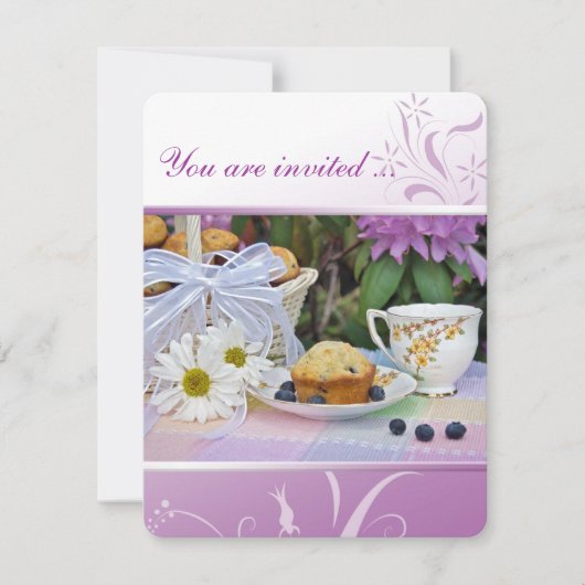 誕生日ブレックファーストブランチ招待状 招待状 (正面)