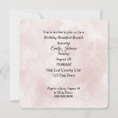 誕生日ブレックファーストブルンチピーオンブーケ 招待状 (裏面)