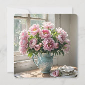 誕生日ブレックファーストブルンチピーオンブーケ 招待状 (正面)