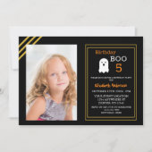 誕生日ブー秋ハロウィーン 招待状 (正面)