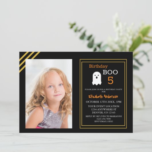 誕生日ブー秋ハロウィーン 招待状 (スタンド正面)
