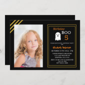 誕生日ブー秋ハロウィーン 招待状 (正面/裏面)