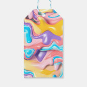 誕生日プラスチック流体抽象芸術 ギフトタグ (裏面)