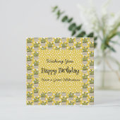 誕生日プラントデコモダン金ゴールドセージ緑 (スタンド正面)