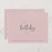 誕生日プラン：はがき ポストカード (正面/裏面)