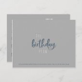 誕生日プラン：はがき ポストカード (正面/裏面)