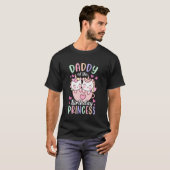 誕生日プリンセスのお父さん 誕生日おめでとう 可愛いユニコ Tシャツ (正面フル)