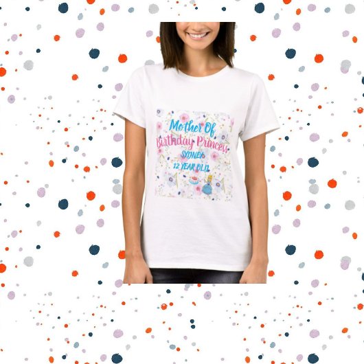 誕生日プリンセスの母 女性用Tシャツ Tシャツ