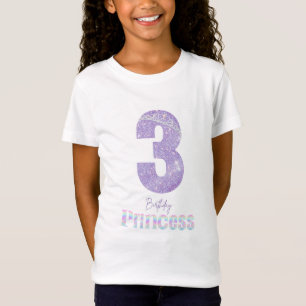 誕生日プリンセスガール3歳Tシャツ Tシャツ