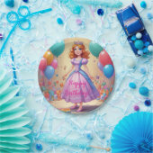 誕生日プリンセスプレート ペーパープレート (パーティー)