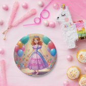 誕生日プリンセスプレート ペーパープレート (パーティー)