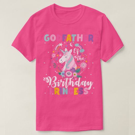 誕生日プリンセスユニコーン誕生田の神父 Tシャツ (デザイン正面)