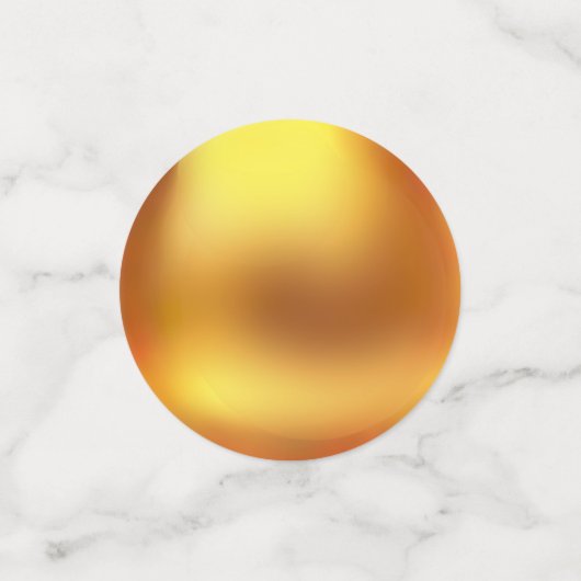 誕生日プリンセスユニコーン、ハートと金ゴールド コンフェッティ (スモール正面)