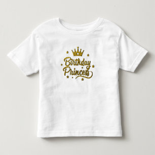 誕生日プリンセス幼児Tシャツ トドラーTシャツ