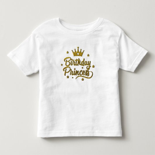 誕生日プリンセス幼児Tシャツ トドラーTシャツ (正面)
