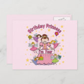 誕生日プリンセスI'm Four T-shirts and Gives ポストカード (正面/裏面)