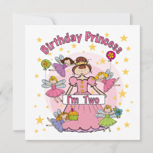 誕生日プリンセスI'm Two T-shirts and Gives カード