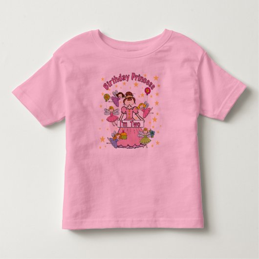 誕生日プリンセスI'm Two T-shirts and Gives トドラーTシャツ (正面)
