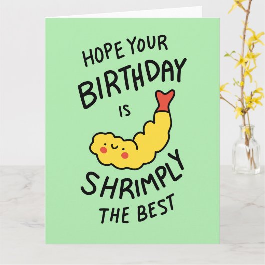 誕生日プリン最高のグリーティングカードを縮める カード (黄色い花)