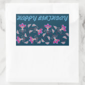 誕生日プレゼントお母さん、パパ、妹、息子、友人 長方形シール (バッグ)