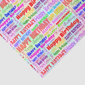 誕生日プレゼントの覆いの紙、ハッピーバースデー 薄葉紙 (詳細)