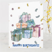 誕生日プレゼントカード カード (黄色い花)