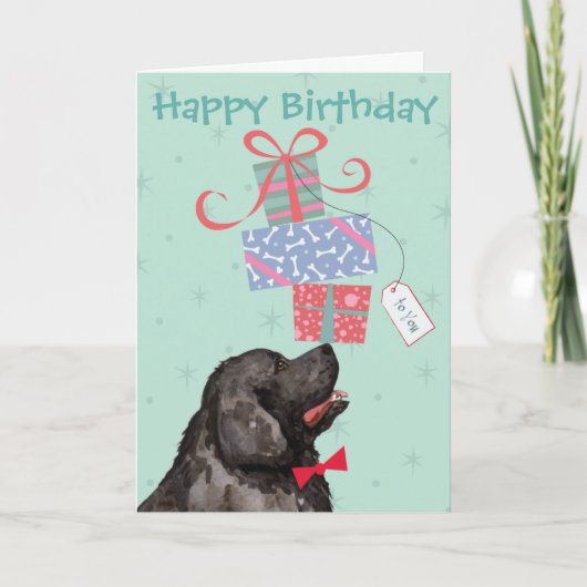 誕生日プレゼントニューファンドランドカード カード (正面)