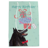 誕生日プレゼントベルギーシェプドッグ中抱き枕 ミディアムペーパーバッグ (正面)