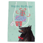 誕生日プレゼントベルギーシェプドッグ中抱き枕 ミディアムペーパーバッグ (裏面)